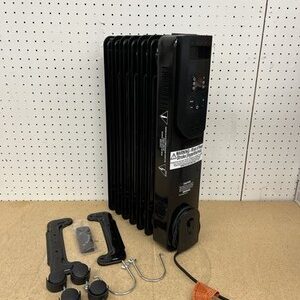 Konwin 1500W Oil Filled Radiator Space Heater Black Indoor w Remote Control