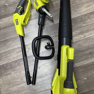 RYOBI ONE+ 18V Cordless Battery String Trimmer/Edger & Jet Fan Blower TOOL ONLY