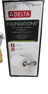 Delta Foundations Wall Mount Spring-Loaded Toilet Paper Holder Bath Hardware