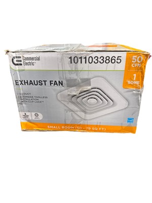 Commercial Electric 50 CFM Ceiling Bathroom Exhaust Fan, Room Side Mount ENERGY - Image 11