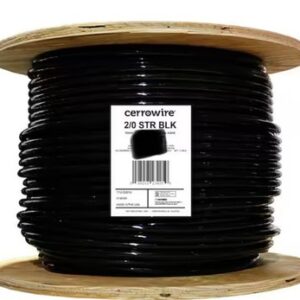 PER FOOT Cerrowire 2/0 Black Stranded Copper THHN Wire