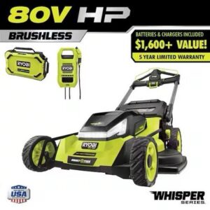 Ryobi 80V HP Brushless Battery Cordless Electric 30 in. Lawn Mower W/battery