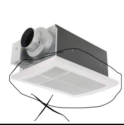 Panasonic Whisper Cozy DC 80/110 CFM Ceiling Exhaust Fan/Heater NO COVER