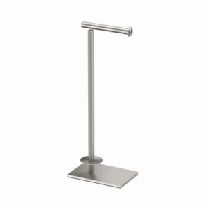 1443SN Modern Square Base Toilet Paper Holder Stand with Storage, Satin Nicke...