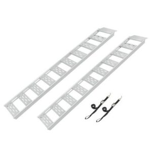 CARGOSMART Aluminum Straight Fixed Ramp with Treads (2pk) - Easily and Safely...