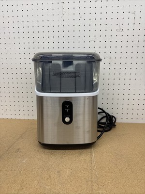 SIMZLIFE 35 lb Nugget Ice Maker 9.1" Countertop Portable Silver 6 Min Auto Clean