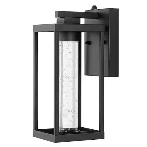 JONATHAN Y Juno Black Outdoor Sconce Iron/Seeded Glass with Dusk-to-Dawn Sensor - Image 11