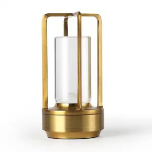TOZING 7 in. Outdoor/Indoor Dimmable Touch Control Industrial Gold Table Lamp