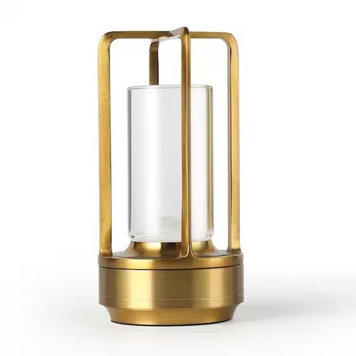 TOZING 7 in. Outdoor/Indoor Dimmable Touch Control Industrial Gold Table Lamp