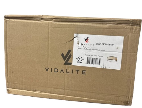Vidalite Nakuv 3-Light 15 in. Beige Modern Bohemian Flush Mount Fixture with … - Image 6