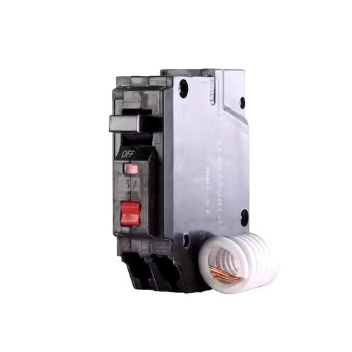 GE 15 Amp Single Pole Ground Fault Breaker with Self-Test (THQL1115GFTP)
