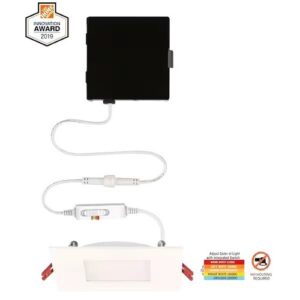 CE Ultra Slim Square 4 in. Color Selectable Canless Recessed Integrated LED Kit