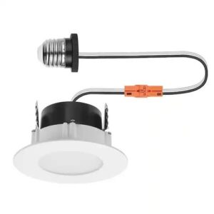 Commercial Electric 4 in. Round White Slim Look Canless Selectable Color