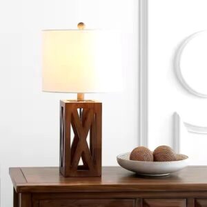 JONATHAN Y JYL1062A Stewart 21.5" Wood LED Table Lamp 21.5 in, Brown
