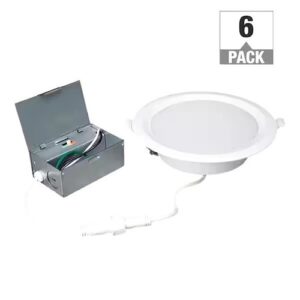 6 in. Canless Color Selectable CCT Integrated LED Recessed Light Trim (6-Pack)
