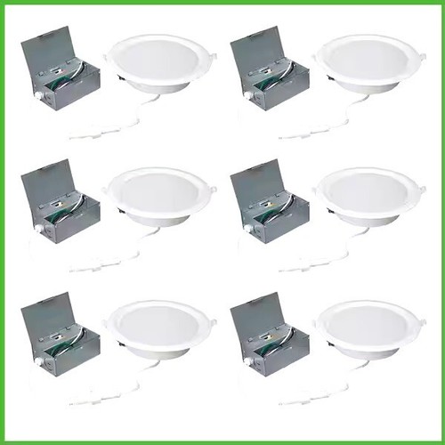 6 in. Canless Color Selectable CCT Integrated LED Recessed Light Trim (6-Pack) - Image 7