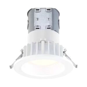 Commercial Electric EASY-UP 4 in. White Integrated LED Recessed Baffle Kit