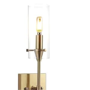 JYL7805C Cato 4.5" 1-Light Bohemian Farmhouse Iron/Glass LED Sconce Modern Co...