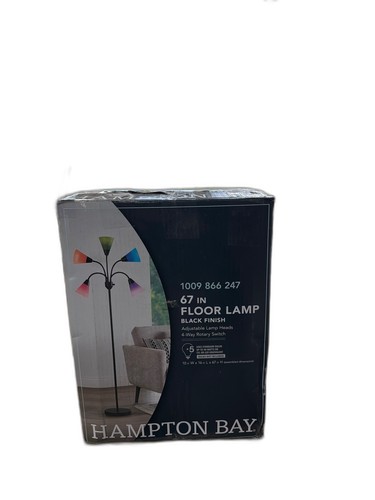 67 in. 5-Light Black Gooseneck Floor Lamp with Multi-Color Acrylic Shades - Image 9