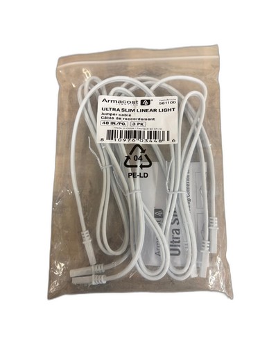 Ultra Slim LED Linear Light 48 in. Jumper Cable Connector Cord, (3-Pack) - Image 4