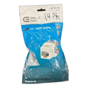 Commercial Electric Cat-6 Jack in White (14-Pack)