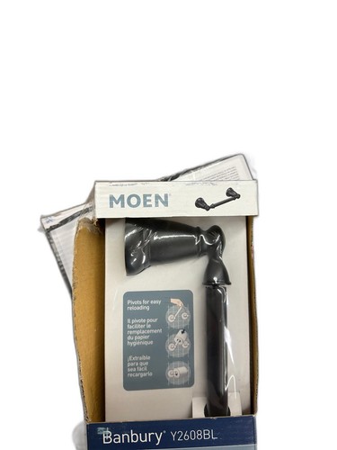 MOEN Banbury Pivoting Double Post Toilet Paper Holder in Matte Black - Image 10