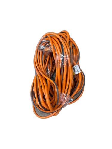 RIDGID 100 ft. 12/3 Heavy Duty Extension Cord Tritap Lighted End, Orange/Grey