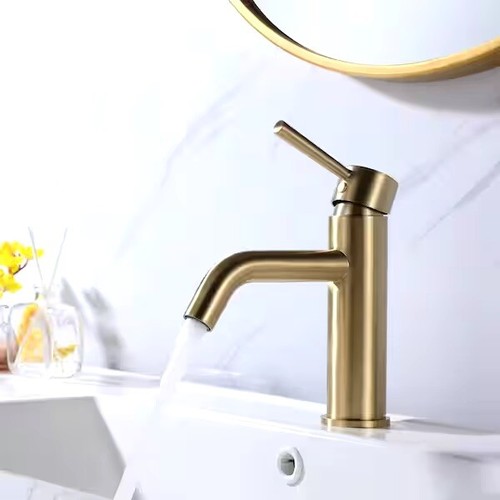 Single-Handle Single-Hole Bathroom Sink Faucet Brass Modern Basin Vanity Taps - Image 3