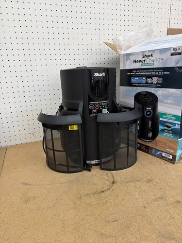 Shark HEPA Filter Air Purifier 650 sq.ft Grey w/ Timer for Dust, Smoke, Office