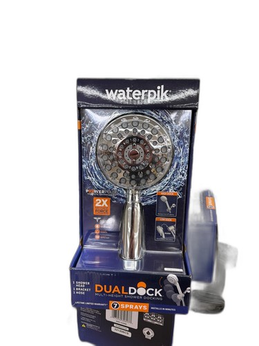 Waterpik DualDock 7-Spray Wall Mount Handheld Shower Head 1.8 GPM Chrome - Image 8