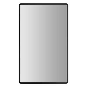 BWE 24"x32" Rectangular Metal Framed Bathroom Vanity Mirror Wall Mount Black