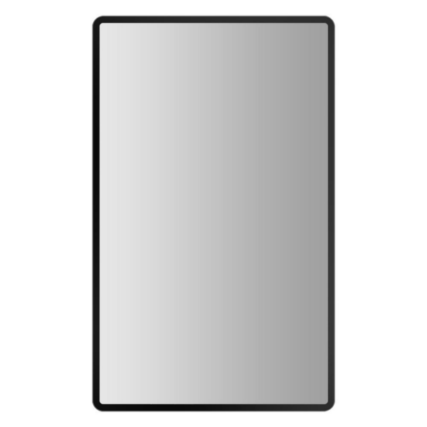 BWE 24"x32" Rectangular Metal Framed Bathroom Vanity Mirror Wall Mount Black