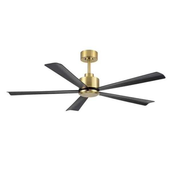 Breezary Melony 52 in. 6-Speed Indoor Black-Blade Gold Ceiling Fans with Remote