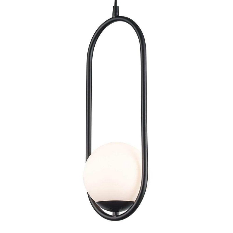Monteaux Lighting 8 in. 1-Light Black Hanging Mini Pendant Light Fixture - Image 10