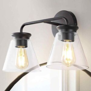 JONATHAN Y Kondo 17 in. 2-Light Oil Rubbed Bronze Modern Iron LED Vanity Light