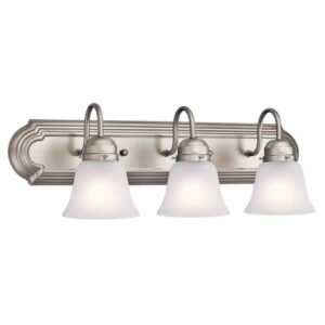 KICHLER Independence 24 in. 3-Light Brushed Nickel Traditional Vanity Light