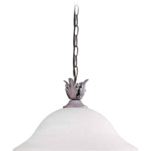 Volume Lighting Troy 1-Light Prairie Rock Pendant w/Alabaster Glass Shade