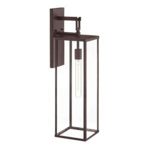 Hampton Bay Porter Hills 26 in. Dark Olde Bronze Outdoor Wall Lantern Sconce