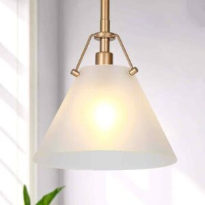 Uolfin Mid-Century Modern Cone Kitchen Island Pendant Light 1-Light