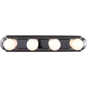 Volume Lighting 4-Light Indoor Chrome Movie Hollywood Bath or Vanity Light Bar