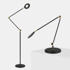 Brightech 68 in. Classic Black Industrial 1-Light 3-Way Dimming LED Floor Lamp