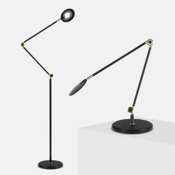 Brightech 68 in. Classic Black Industrial 1-Light 3-Way Dimming LED Floor Lamp