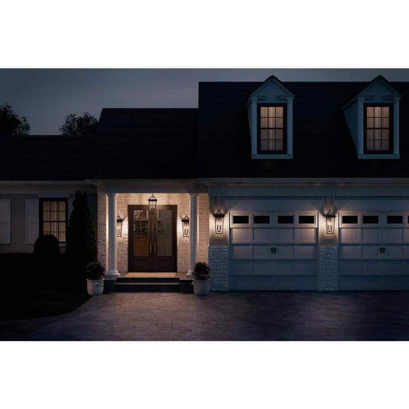 KICHLER Regence 30.25 in. 4-Light Textured Black Outdoor Wall Lantern Sconce - Image 2