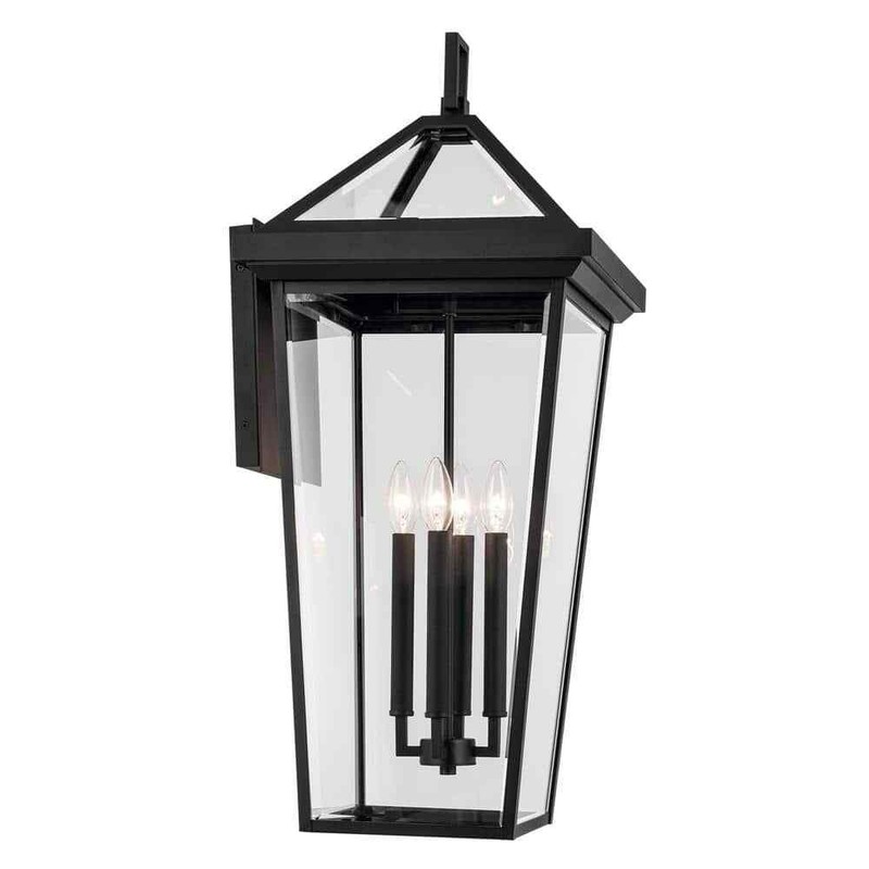 KICHLER Regence 30.25 in. 4-Light Textured Black Outdoor Wall Lantern Sconce - Image 4