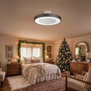 TOZING 21 in. Integrated LED Indoor Flush Mount Ceiling Fan Light+Remote