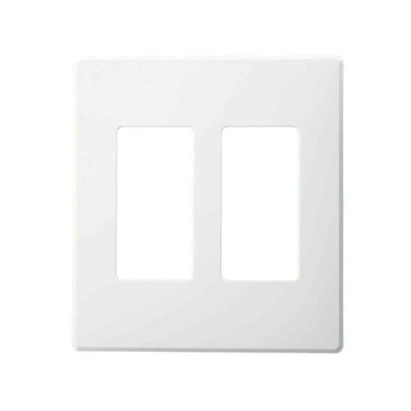 Leviton Renoir 2-Gang White Decorator/Rocker Plastic Standard Wall Plate (1Pack)