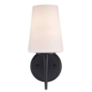 Bel Air Lighting Horizon 1-Light Black Indoor Wall Sconce Light Fixture