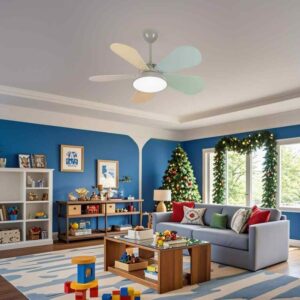 TOZING 36 in. Smart Dimmable Low Profile Macaron Mount Ceiling Fan Light+Remote