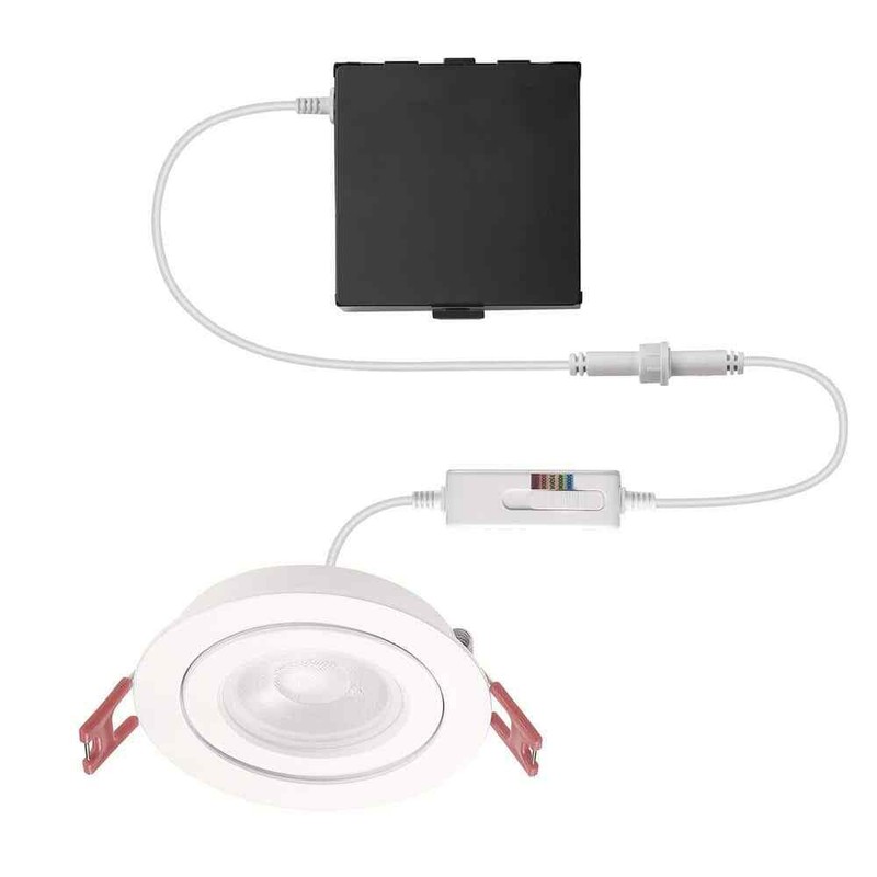 CE Ultra Spot Integrated LED 3 in Round Adj Color Temp Canless Recessed Light