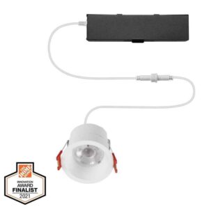 CE Trimless Integrated LED 3 in Round  Canless Recessed Light White Soft White